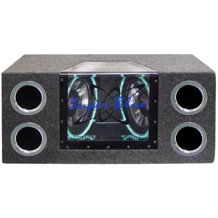 PYRAMID Dual 12'' 1200 Watt Bandpass Speaker System W/Neon Accent Lighting BNPS122